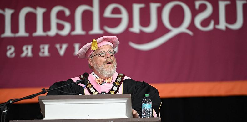 University President Jonathan Green addresses the Class of 2028 and their families.